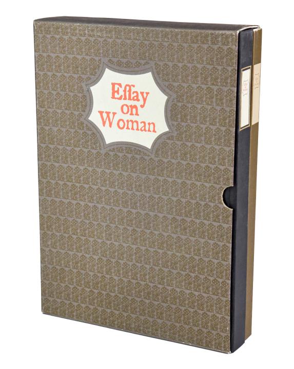 Effay on Woman: Effay on Woman by Adrian Hamilton. Of this book there are two thousand numbered copies. Published 1972 by Andre Deutsch Limited. Each copy is accompanied by a special reading copy, identical in conten