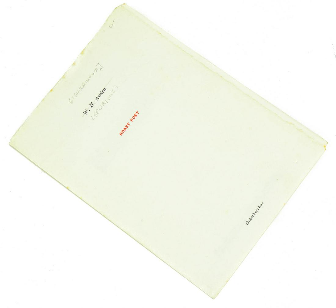 Roast Poet W. H Auden (loose-leaf) (1 of 3)