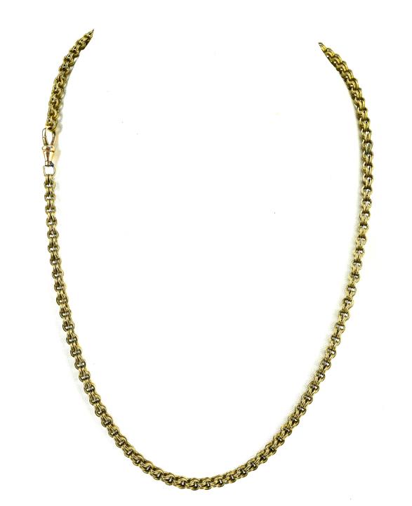 Antique 19th C Georgian Era Necklace Chain w Clip (1 of 8)