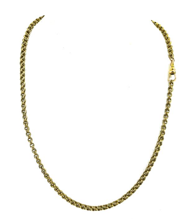 Antique 19th C Georgian Era Necklace Chain w Clip (1 of 7)