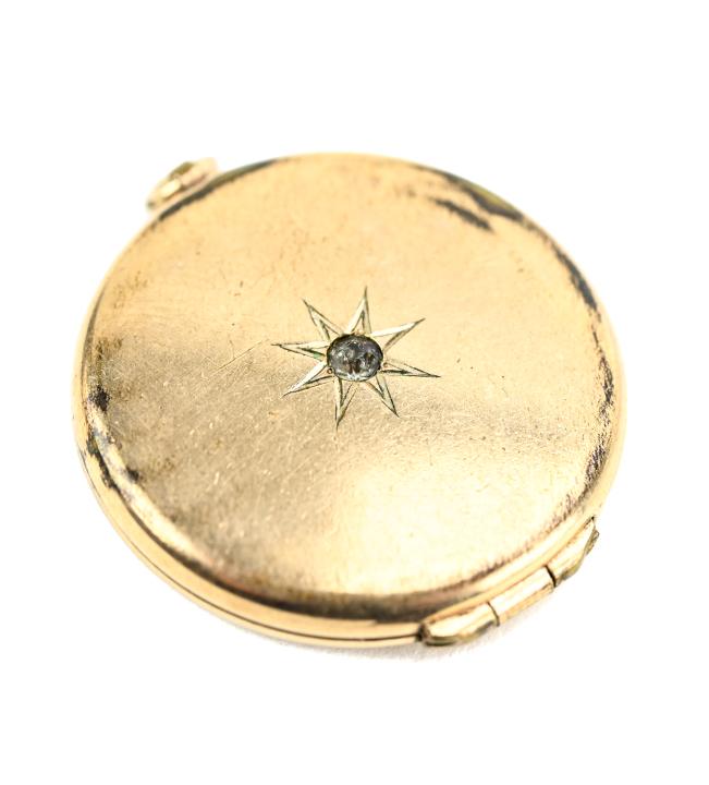 Antique 19th C Gold Filled Paste Starburst Locket (1 of 6)