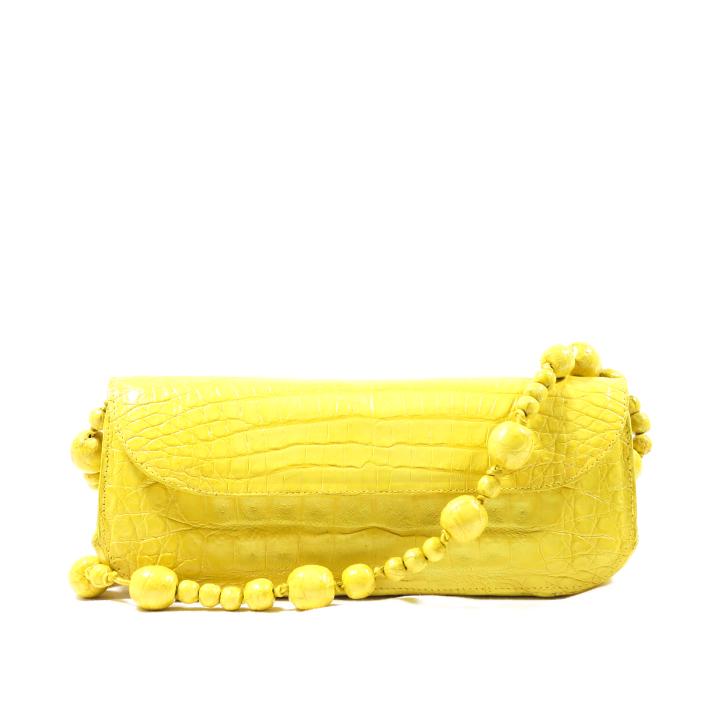 Nancy Gonzales Yellow Crocodile Leather Purse (1 of 5)