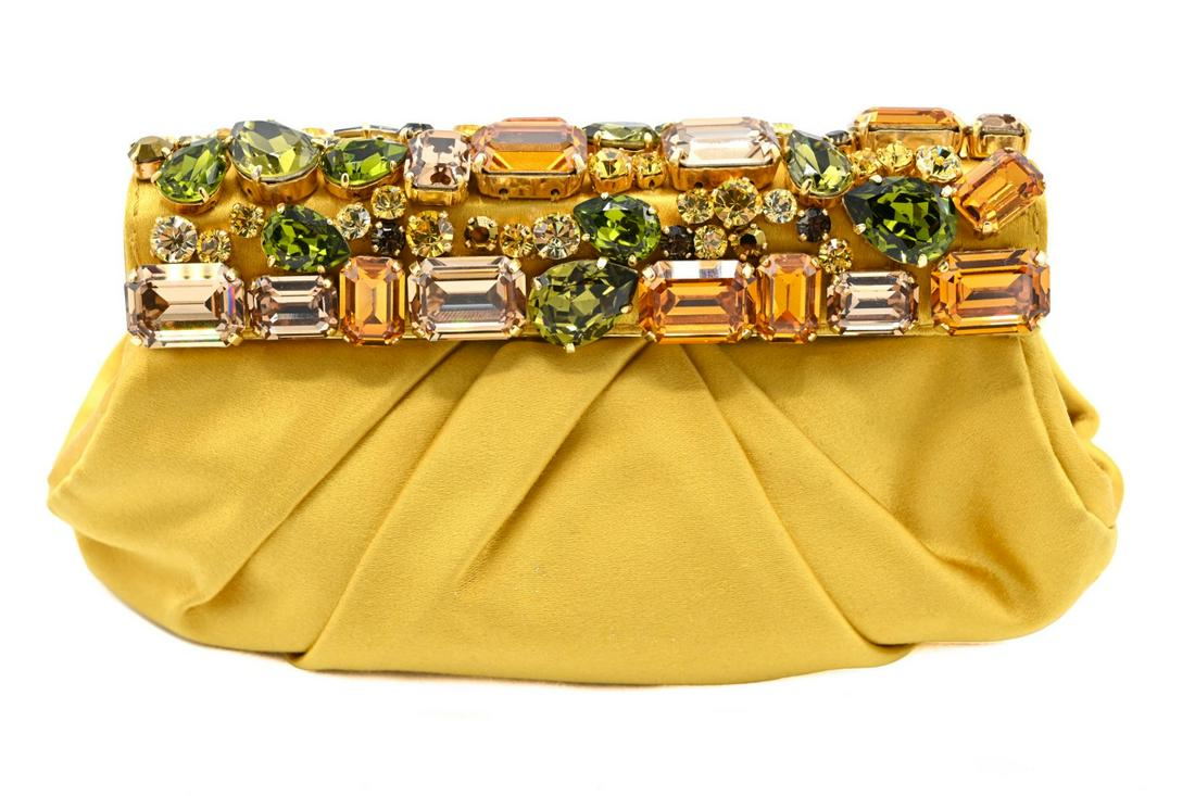 Prada Milano Jeweled Satin Frame Evening Clutch (1 of 10)