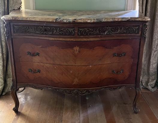 Antique Italian Marble Top Commode Chest (1 of 9)