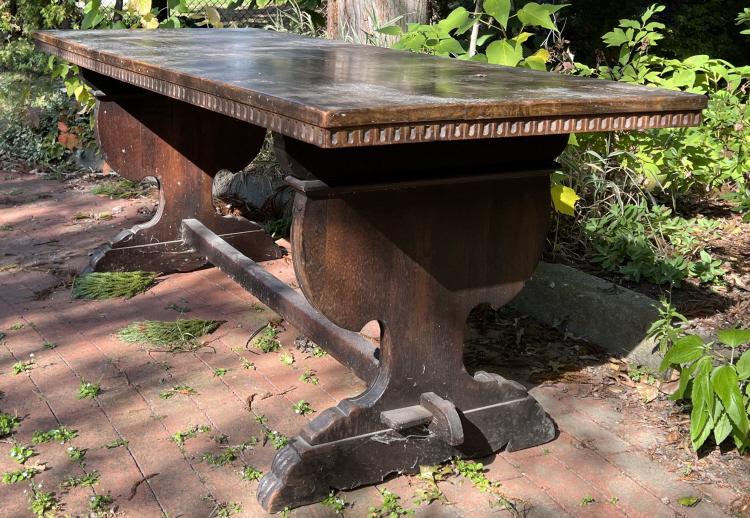 Antique Italian Renaissance Style Library Table (1 of 6)