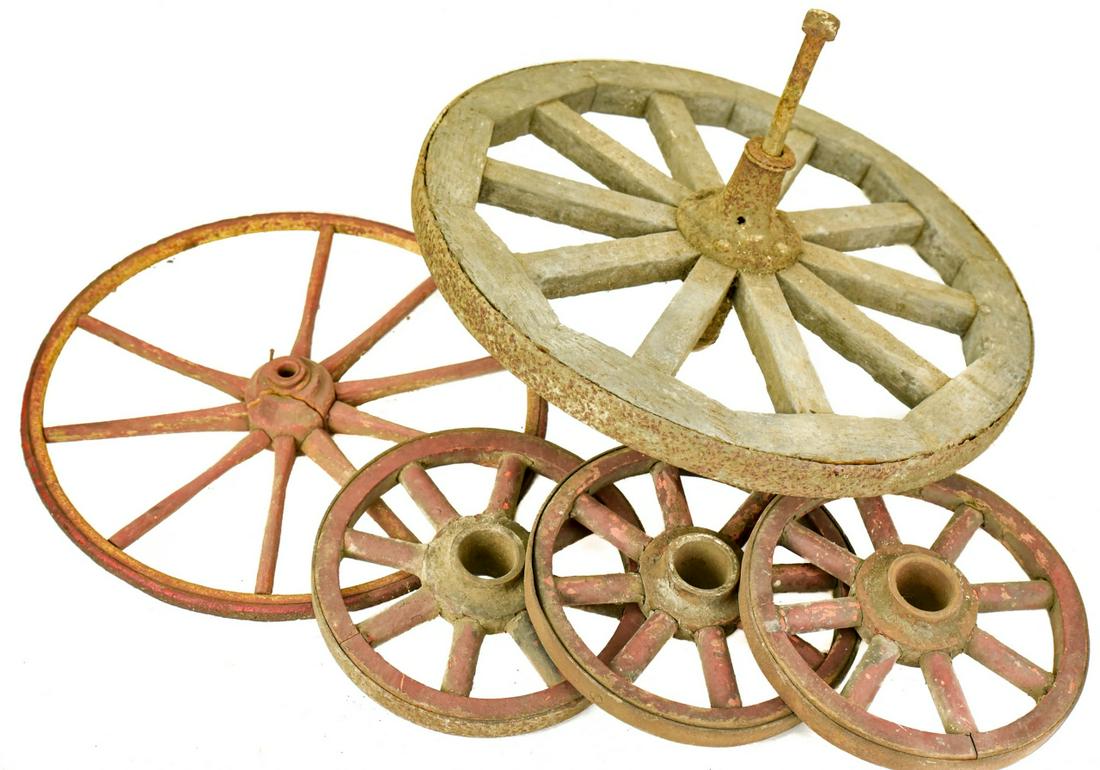 Collection Antique Carriage & Wagon Wheels (1 of 4)