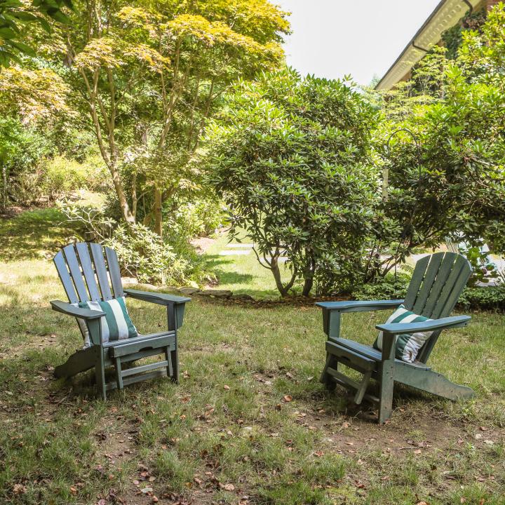2 Adirondack Outdoor Chairs Painted Green (1 of 6)