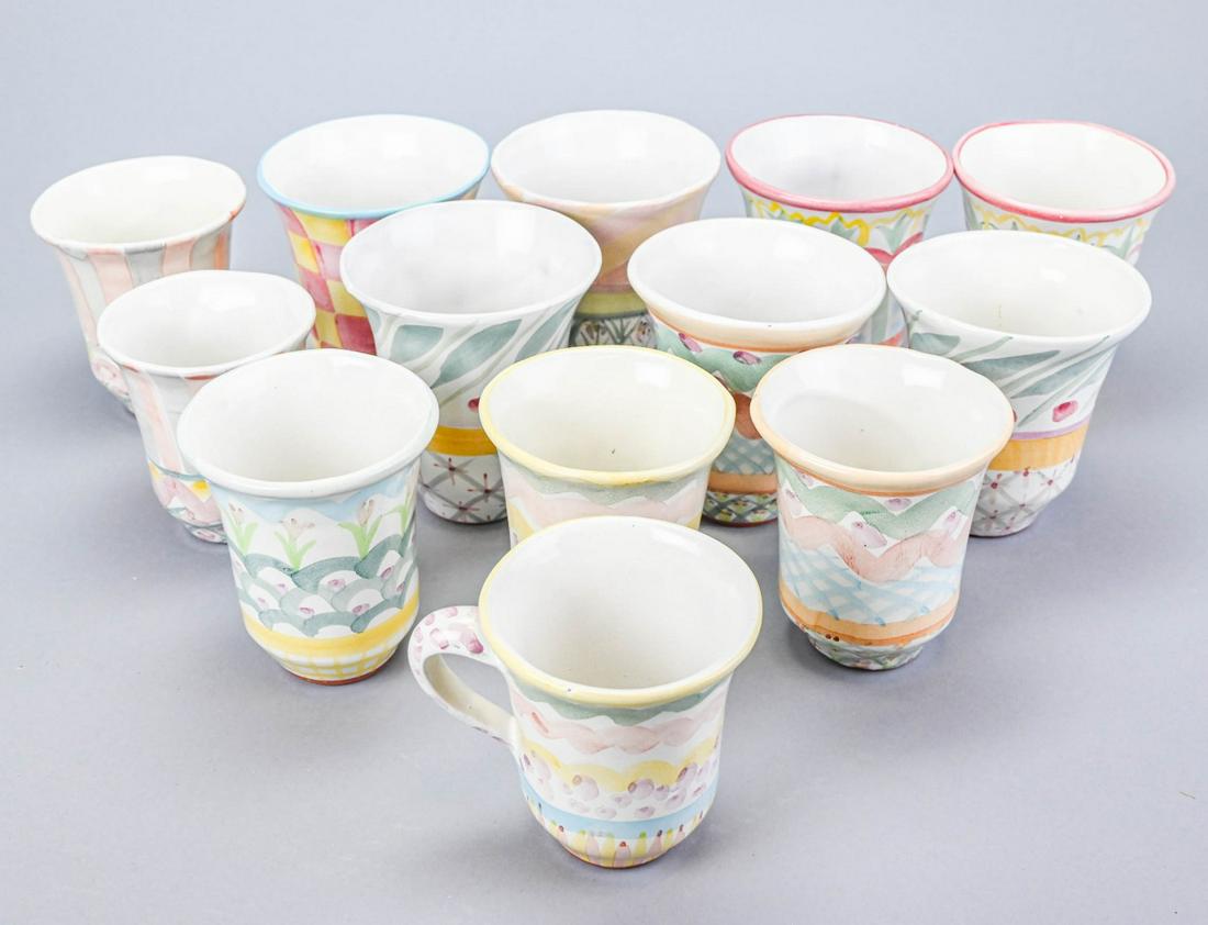 13 MacKenzie-Childs Hand Painted Terracotta Mugs (1 of 6)
