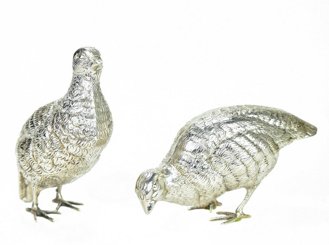 Pair of Silver Tone Peasant Table Top Statues (1 of 5)