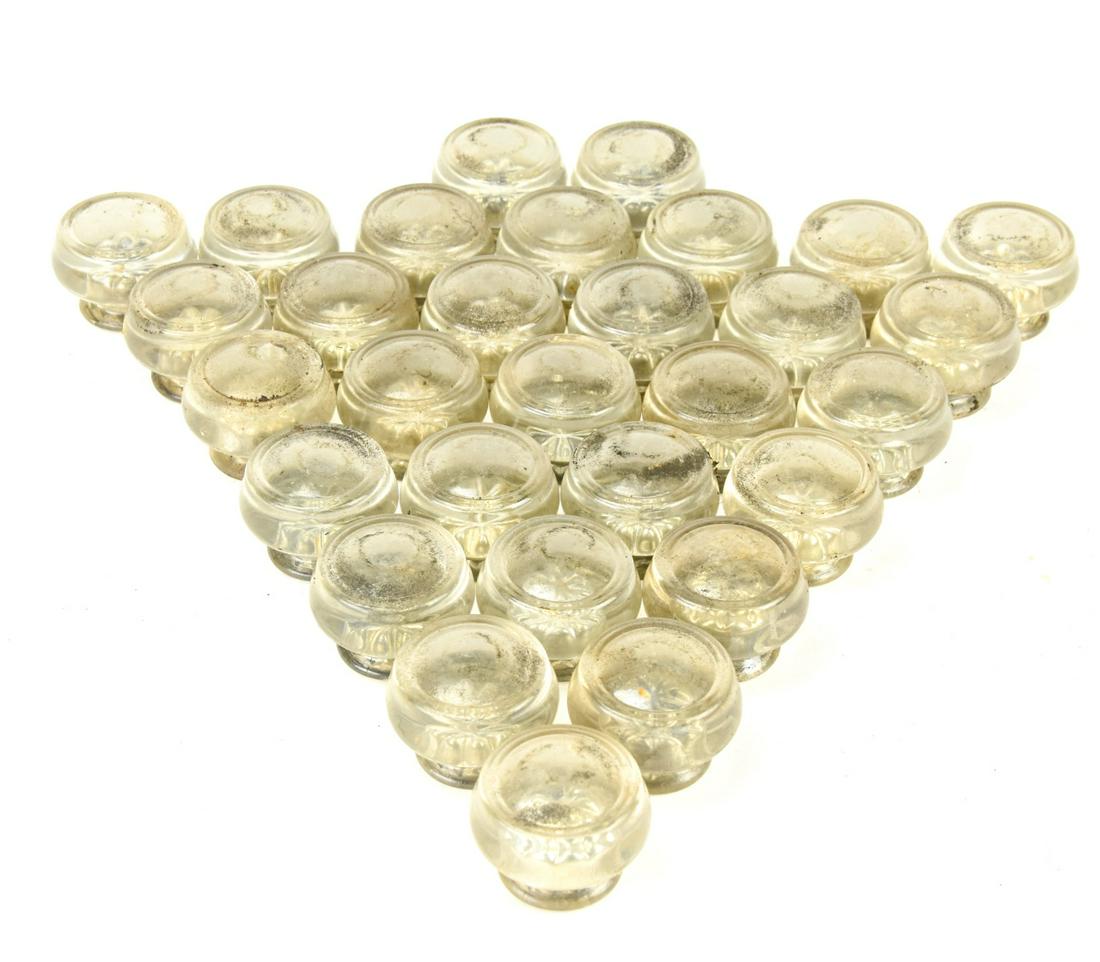 Set 30 Antique Matching Victorian Glass Door Knobs (1 of 7)