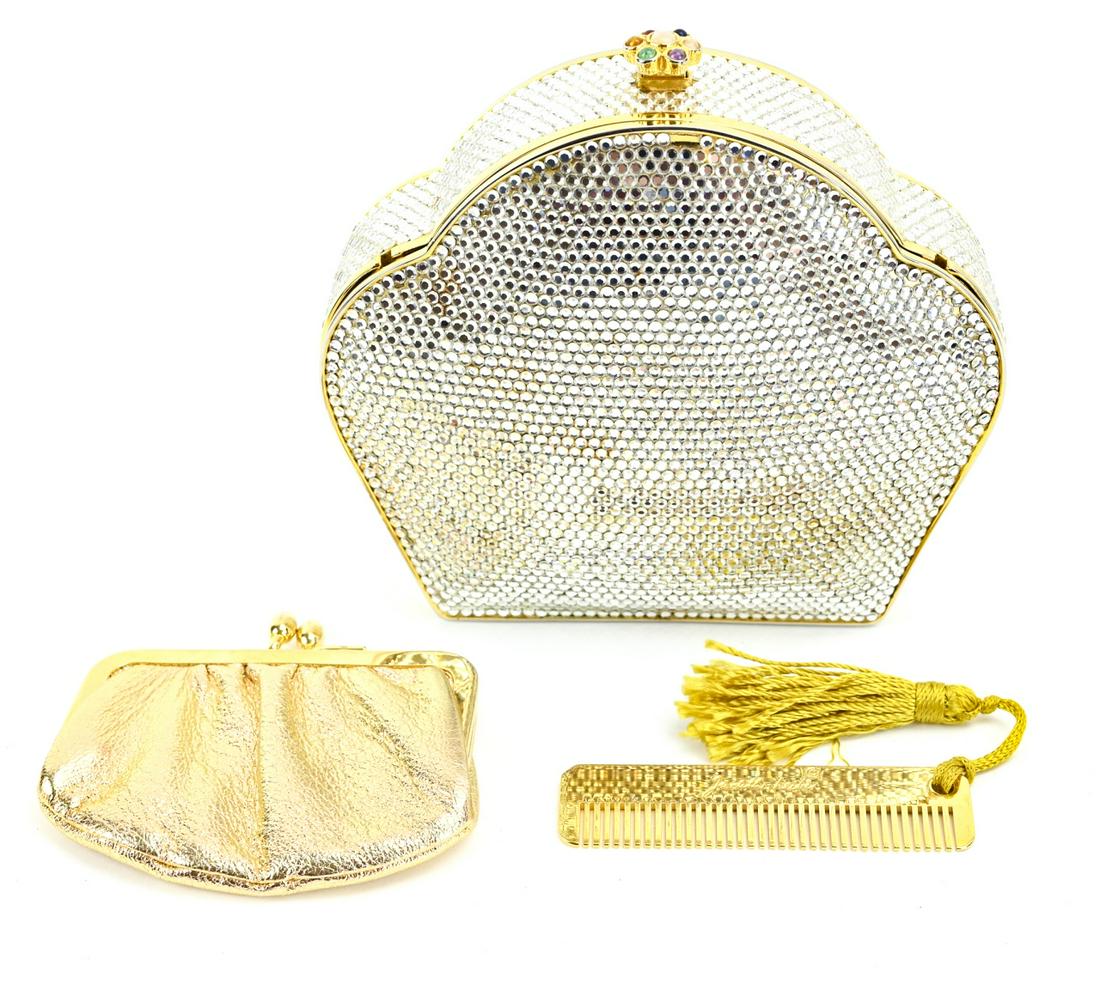 Judith Leiber Rhinestone Purse w Accessories (1 of 8)