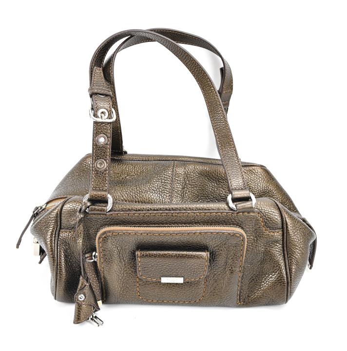Tod's Bronze / Gilt Tone Leather Designer Purse (1 of 7)
