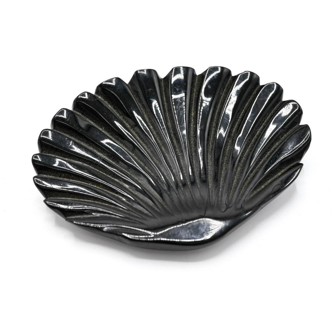 Large Scale Carved Bakelite Sea Shell Brooch (1 of 5)