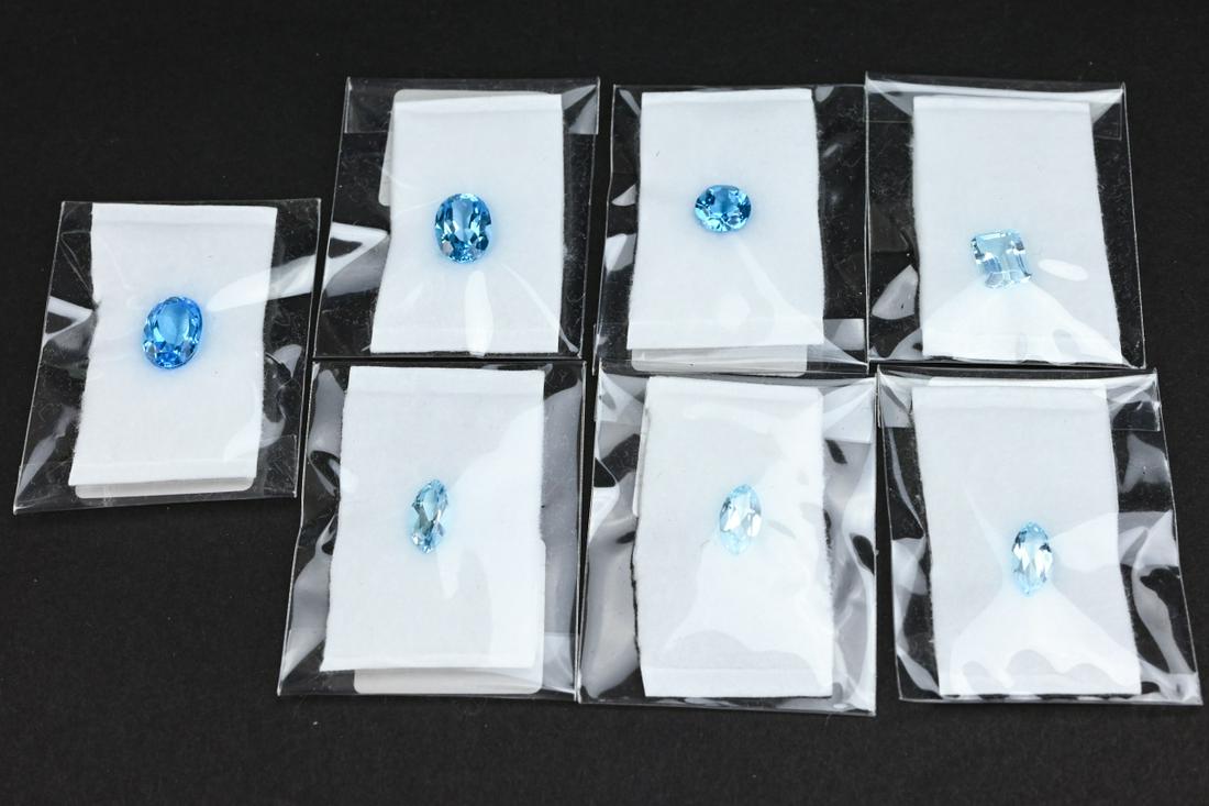 Collection of Loose Blue Topaz Gemstones (1 of 9)