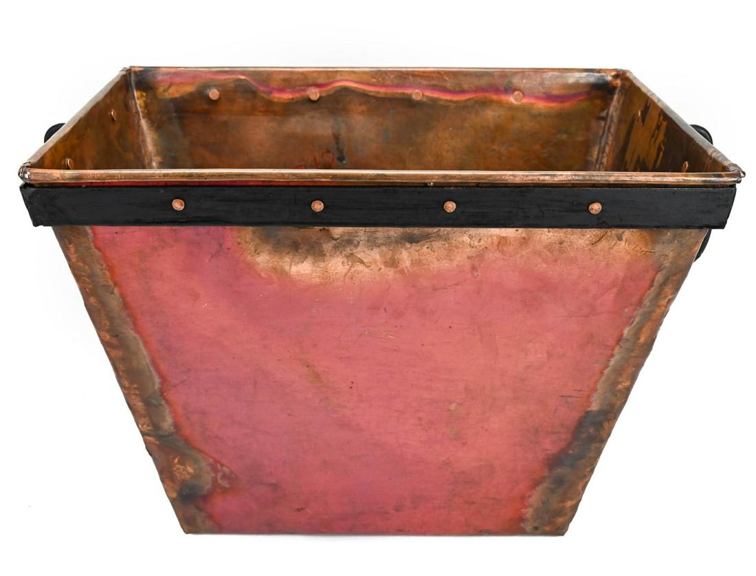 Copper & Wrought Iron Gothic Revival Wood Holder (1 of 7)