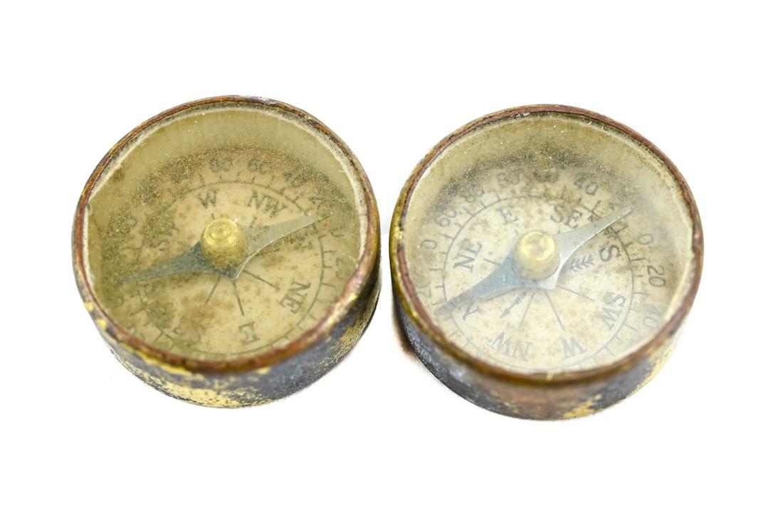 Two Antique Functioning Miniature Compass Lockets (1 of 6)