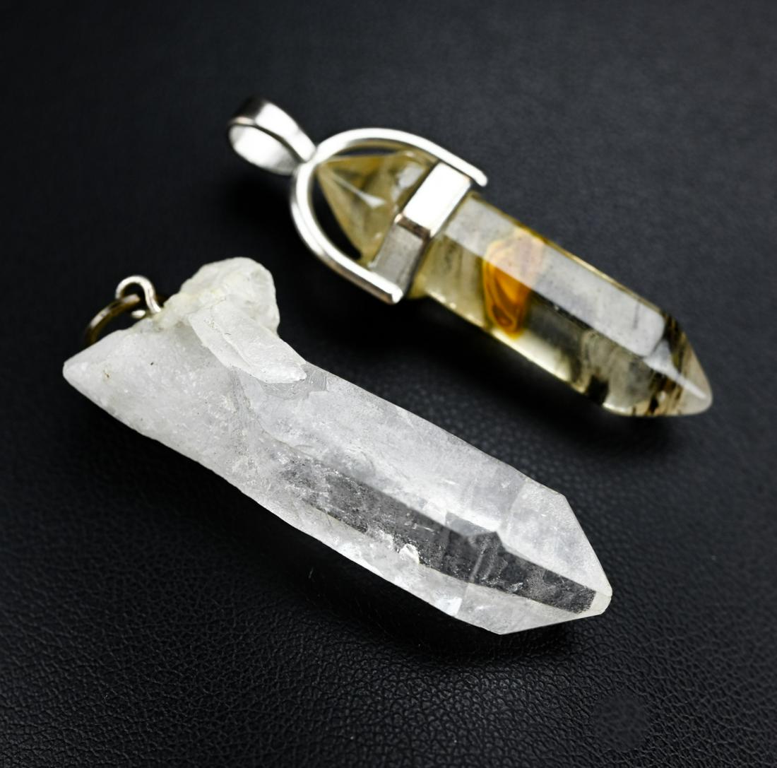 Two Crystals Mounted as Necklace Pendants (1 of 6)