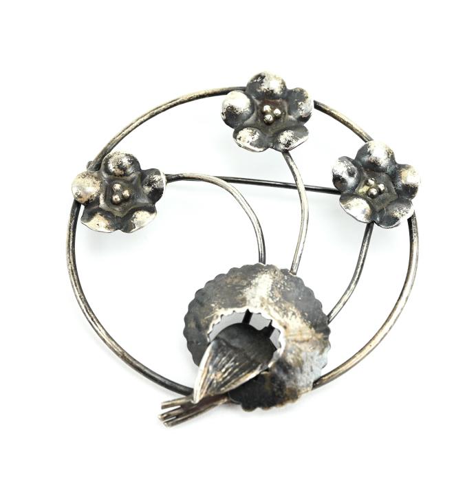 Large Georg Jensen Style Sterling Silver Brooch (1 of 6)