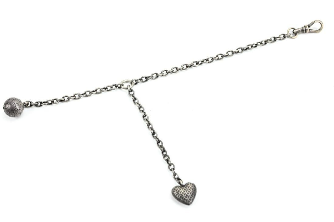 Antique 19th C Sterling Silver Chatelaine Pendant (1 of 8)