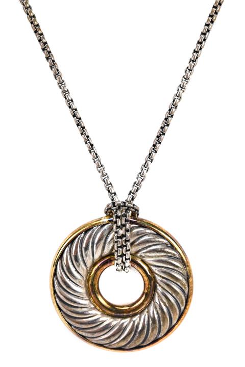 David Yurman 18kt Gold & Sterling Necklace (1 of 6)