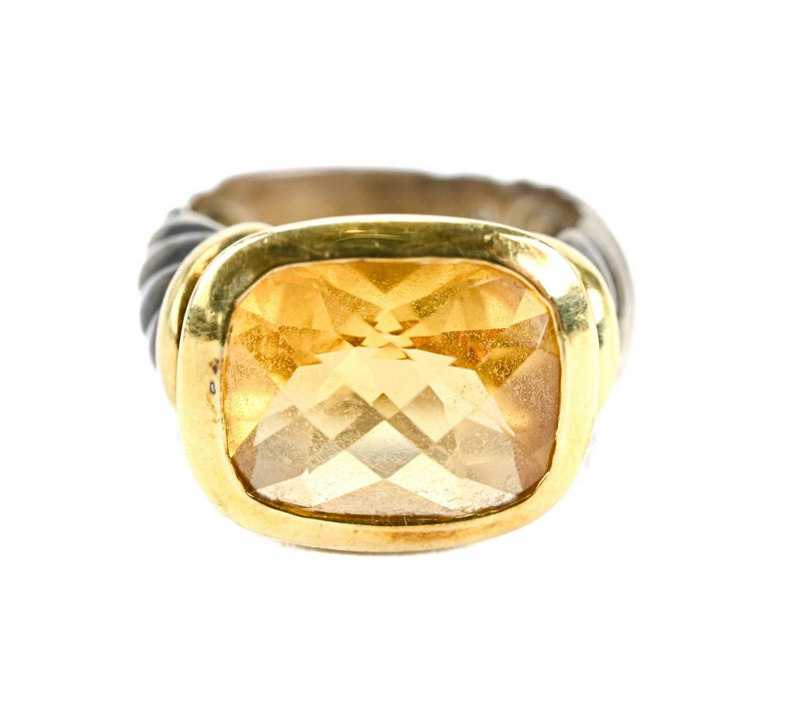 David Yurman 18kt Gold & Sterling Citrine Ring (1 of 8)