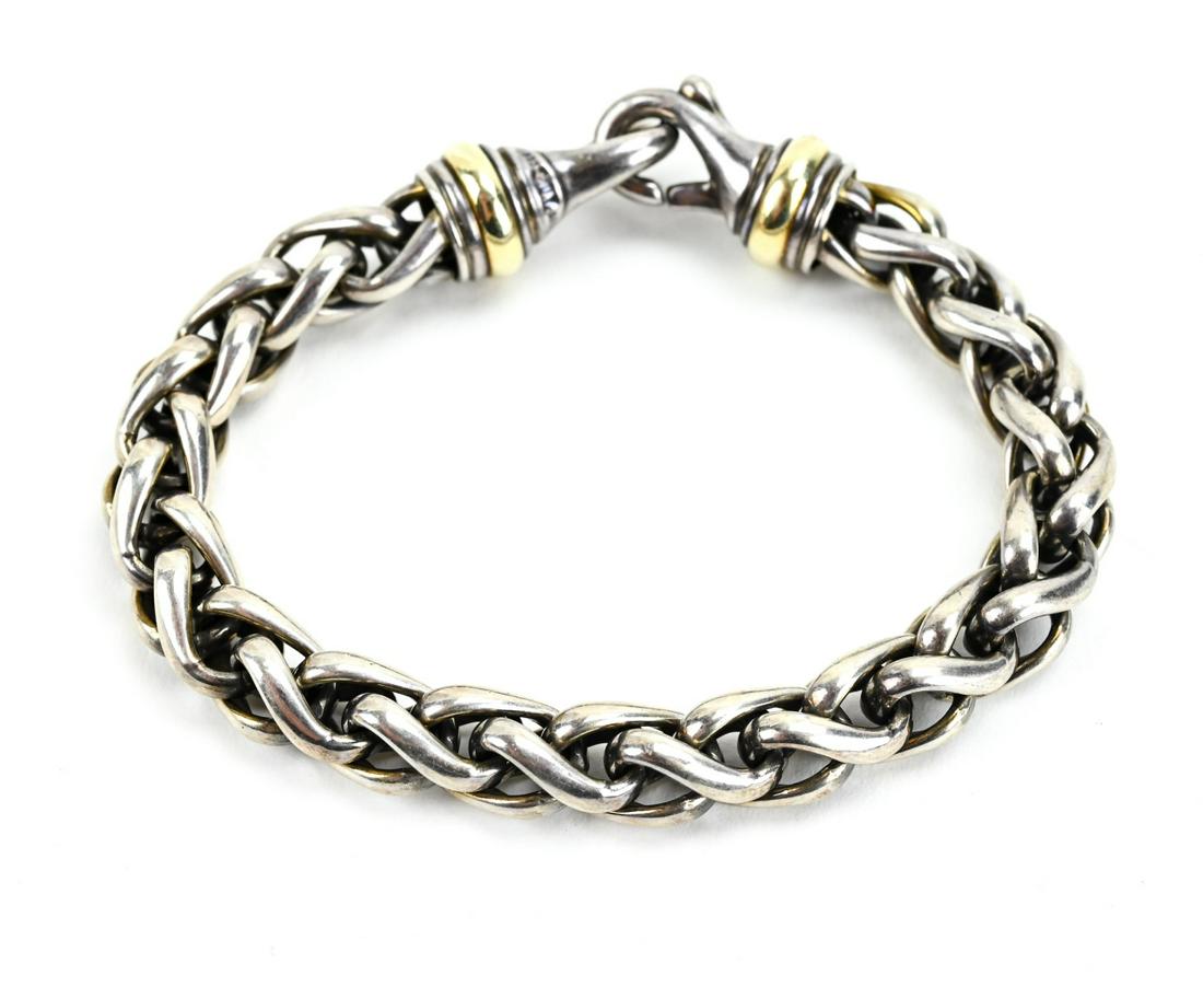 David Yurman 14kt Gold & Sterling Bracelet (1 of 9)