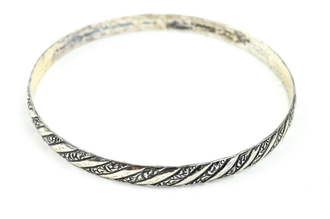 Vintage Sterling Silver Bangle Bracelet (1 of 6)