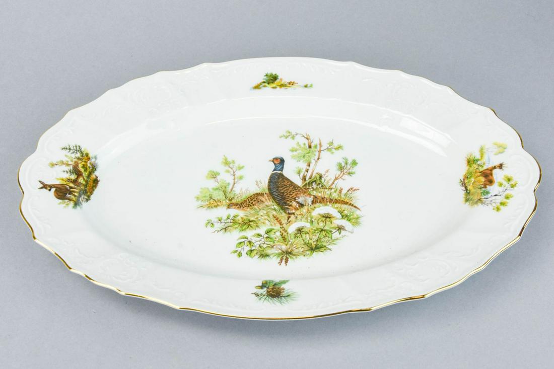 Bernadotte Hand Painted Serving Platter w Pheasant (1 of 8)