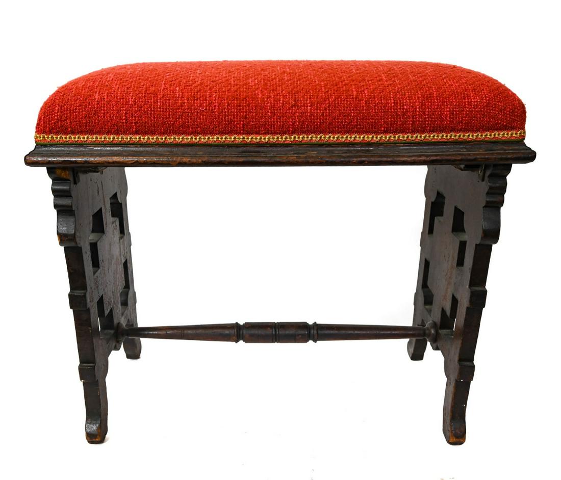Victorian Hand Carved Painted  Piano Bench / Stool (1 of 8)