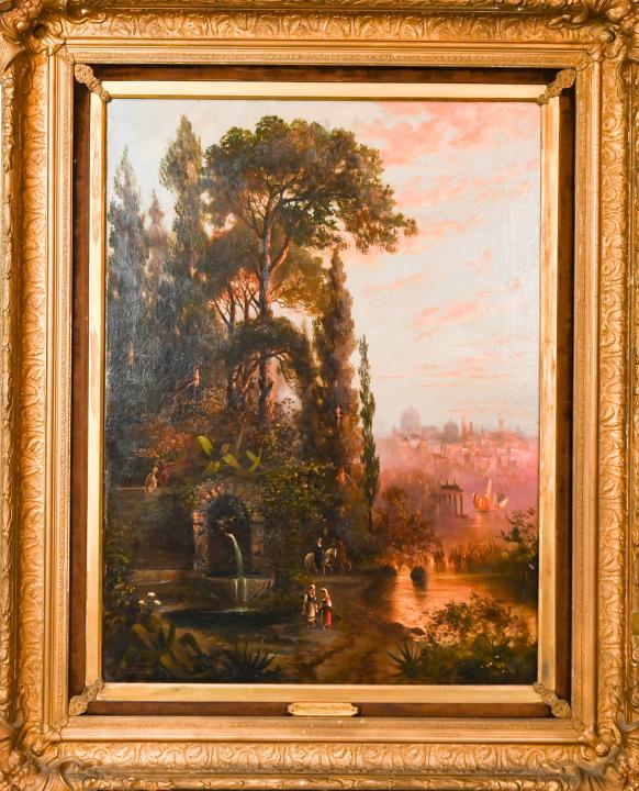 Antique 19th C.Oil Painting Florence Period Frame (1 of 9)