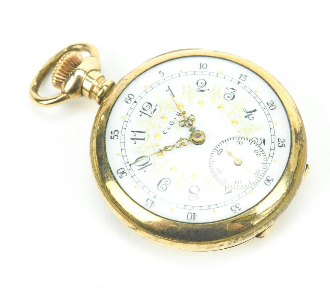 Antique 19th C Gold Filled Elgin Pocket Watch (1 of 8)
