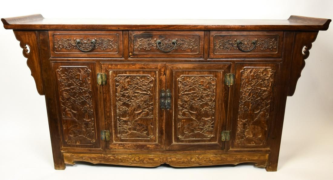 Chinese Hand Carved Altar Form Console Table (1 of 10)
