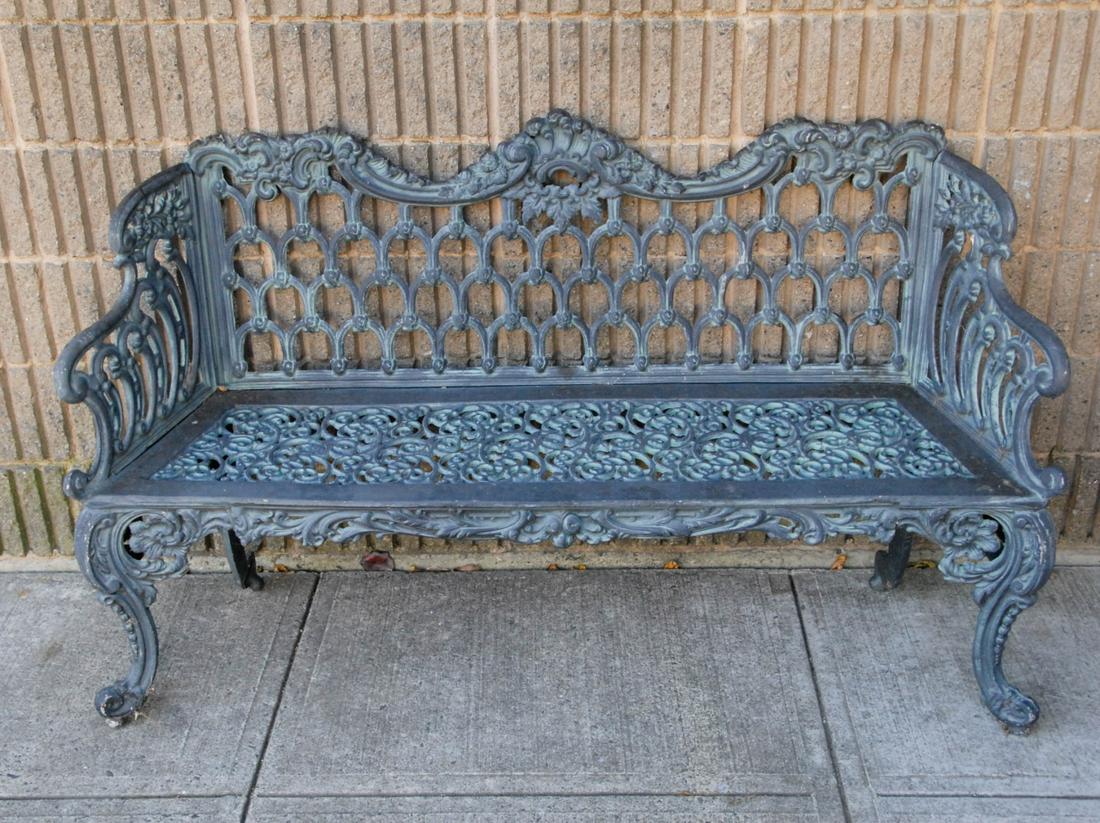 Antique Cast Iron Carron Outdoor Bench (1 of 8)