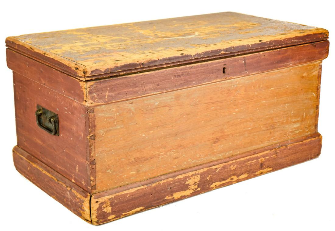 Antique Pine Campaign Trunk (1 of 4)
