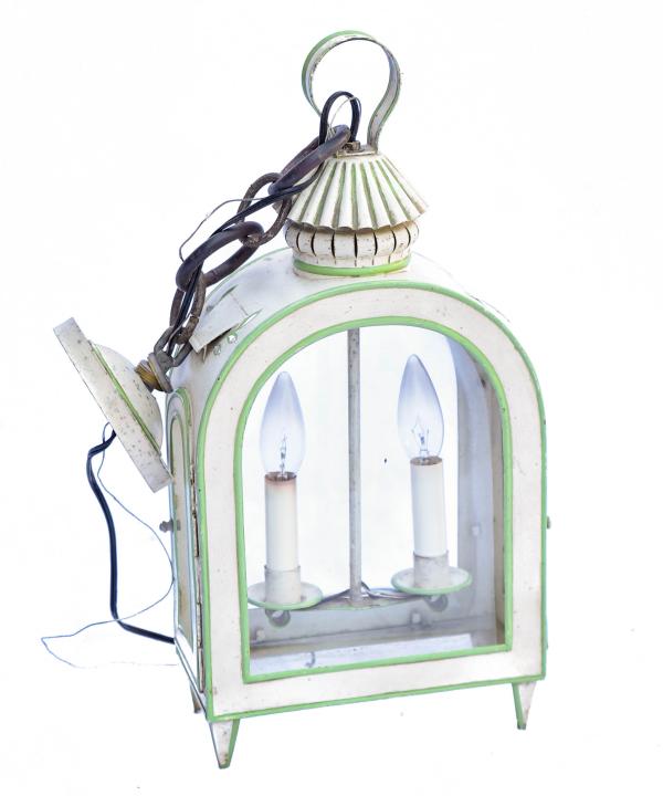 French Hand Painted Garden Toleware Garden Lantern (1 of 3)