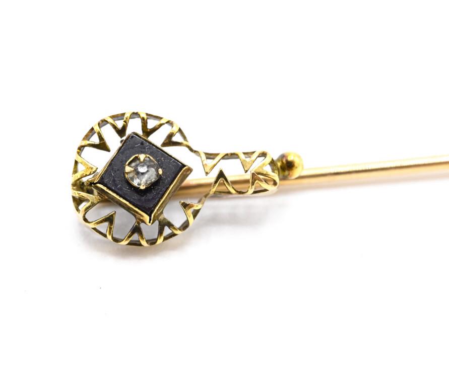 Antique 10kt Yellow Gold Halley's Comet Stick Pin (1 of 6)