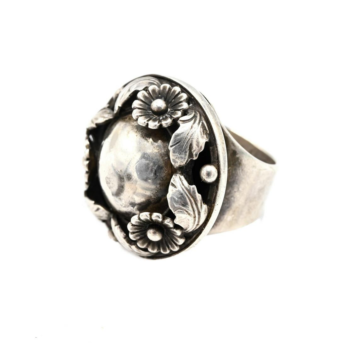 Sterling Denmark N E From Floral Motif Ring (1 of 7)