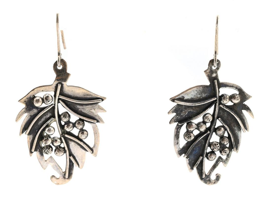 Modernist Sterling Silver Grape Cluster Earrings (1 of 7)