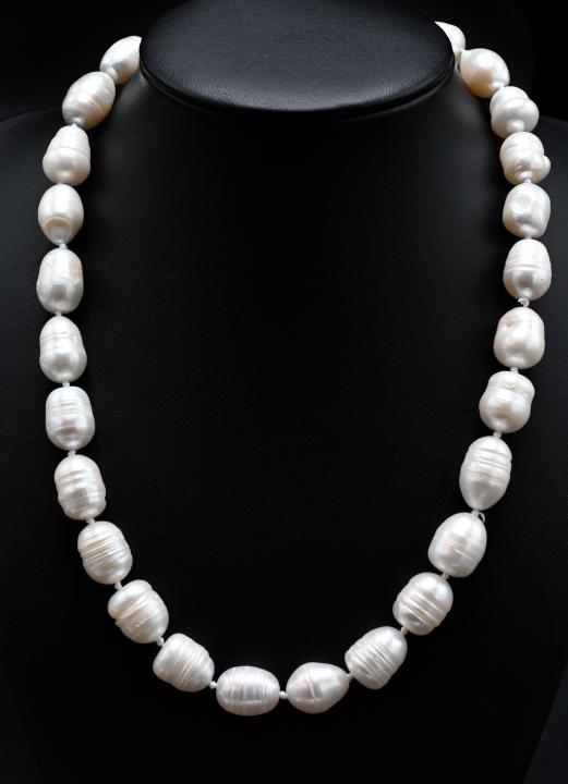 Hand Knotted Necklace Strand Large Baroque Pearls (1 of 7)