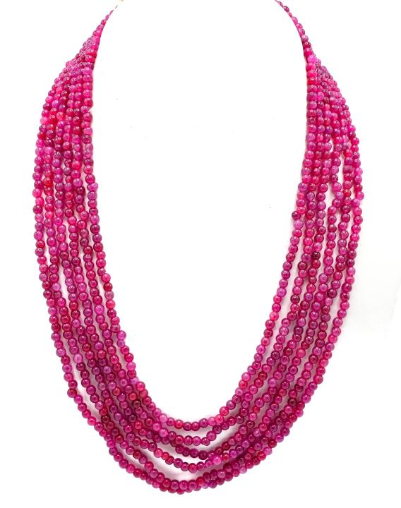 350 Carat Multi Strand Ruby Bead Necklace (1 of 7)