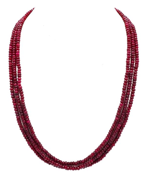 200 Carat Multi Strand Ruby Bead Necklace (1 of 6)