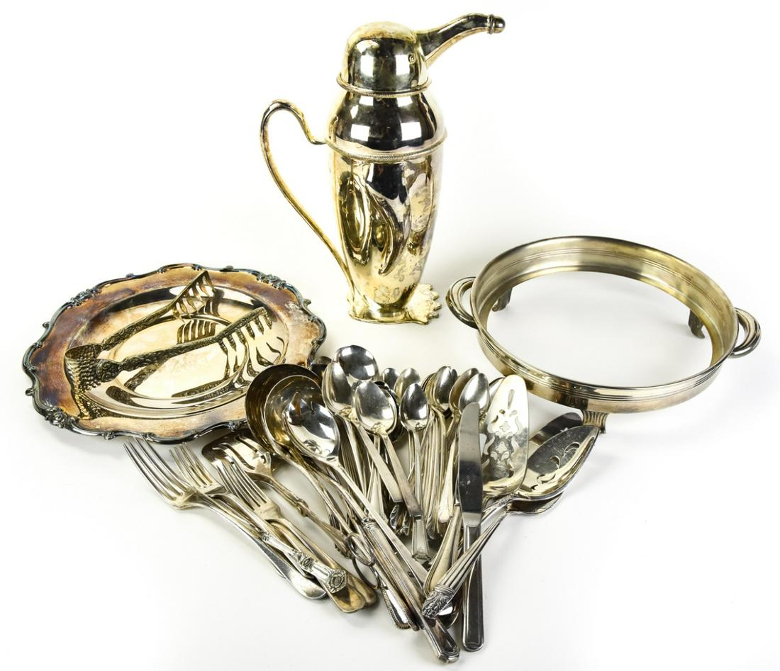 Lot Assorted Silver Plate Kitchen Ware (1 of 10)