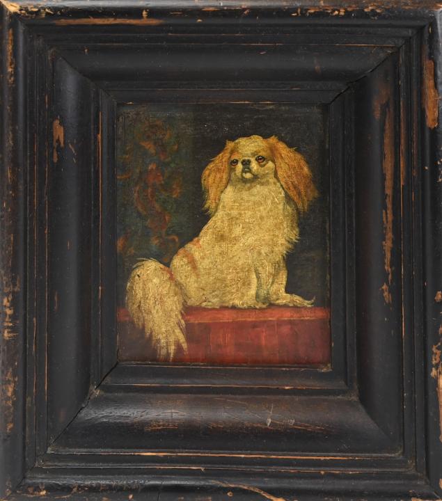 Antique Oil Painting of King Charles Spaniel (1 of 6)