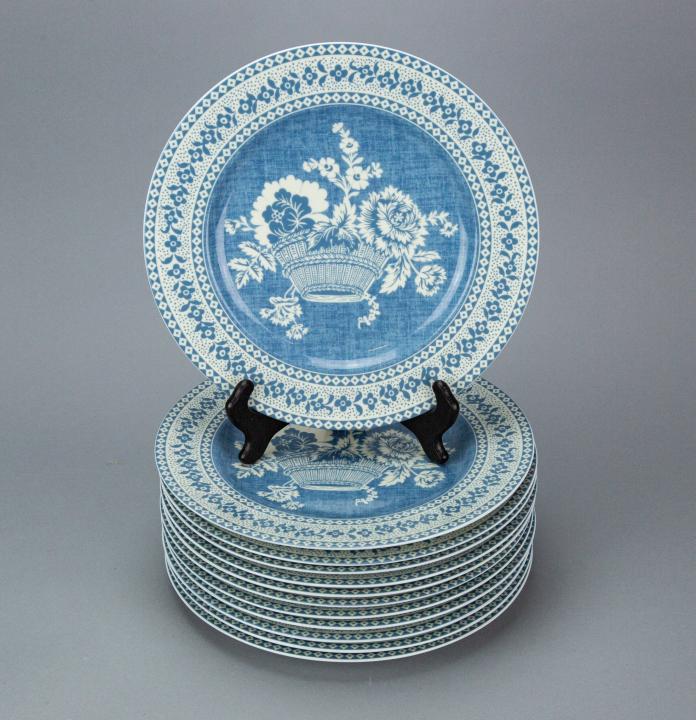 12 Limoges Porcelain Pierre Frey Dinner Plates (1 of 6)