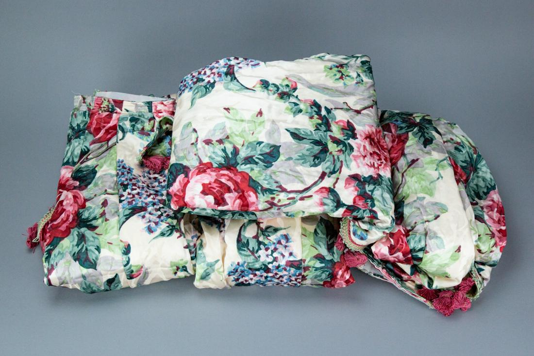 2 Custom Scalamandre Silk Floral Drapes, Valences (1 of 6)