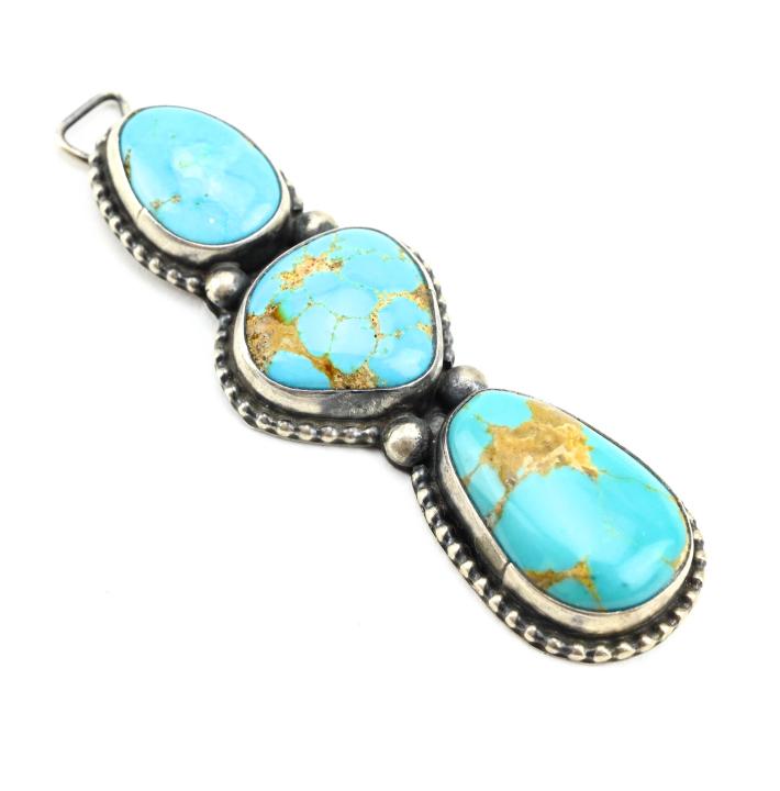 Native American Sterling & Turquoise Pendant (1 of 6)