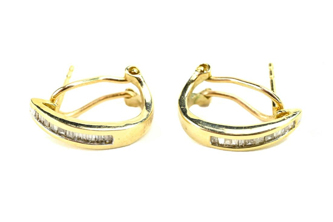 Estate 14kt Yellow Gold & Diamond Earrings (1 of 6)
