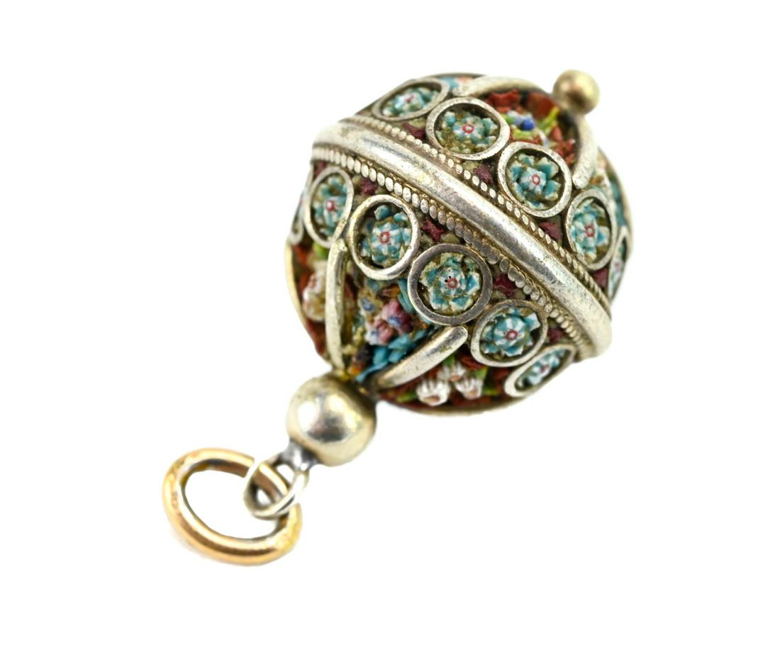 Antique Italian Grand Tour Micro Mosaic Pendant (1 of 5)