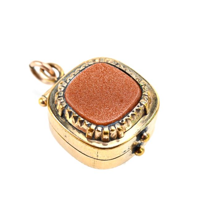 Antique 19th C Double Sided Locket Pendant (1 of 5)