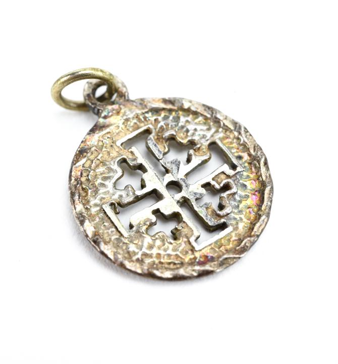 Vintage Sterling Silver Jerusalem Cross Pendant (1 of 5)